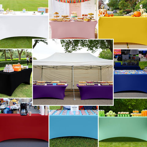Smiry folded tablecloth showing compact storage and reinforced stitching