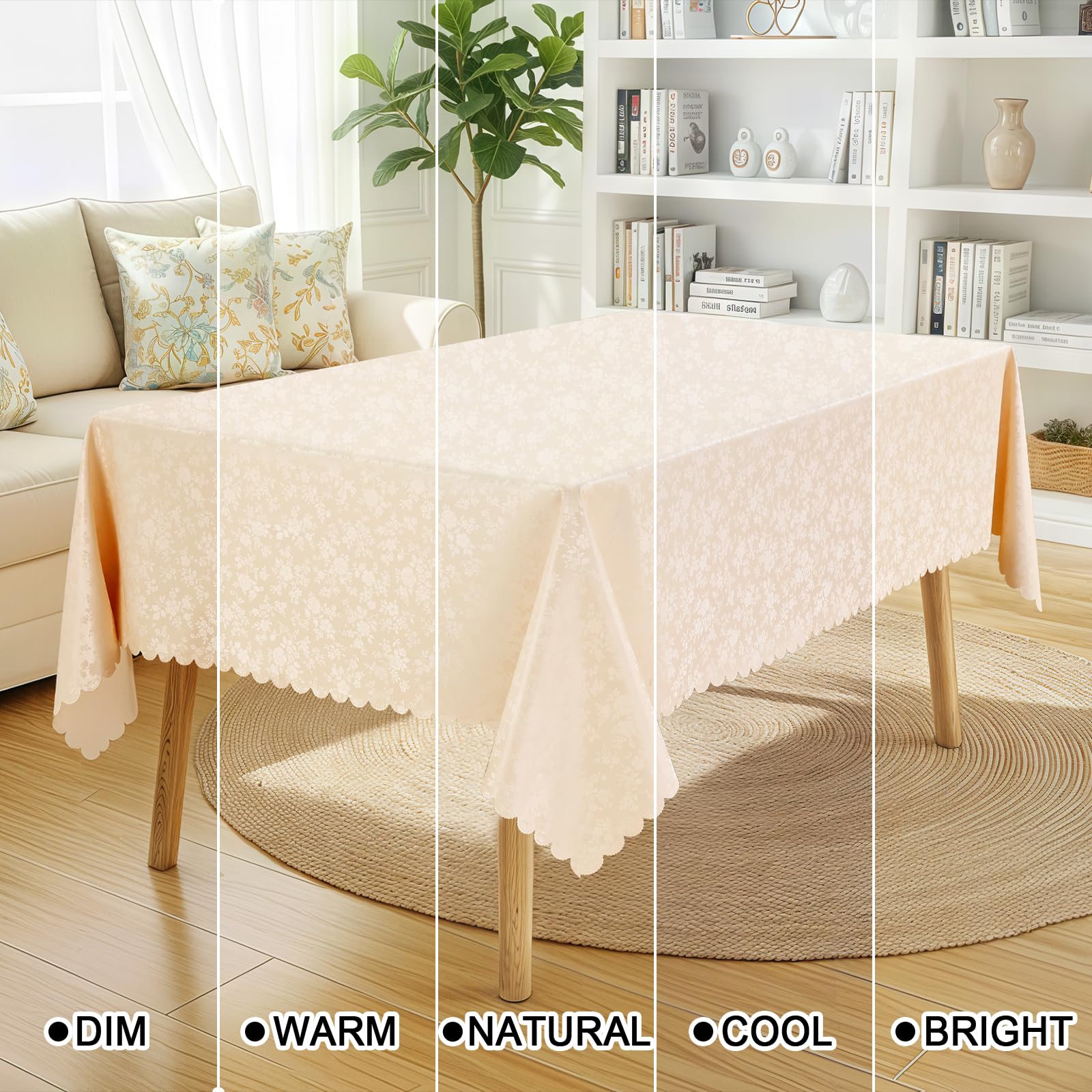 Smiry scalloped edge detail showing neat trim and improved table presentation