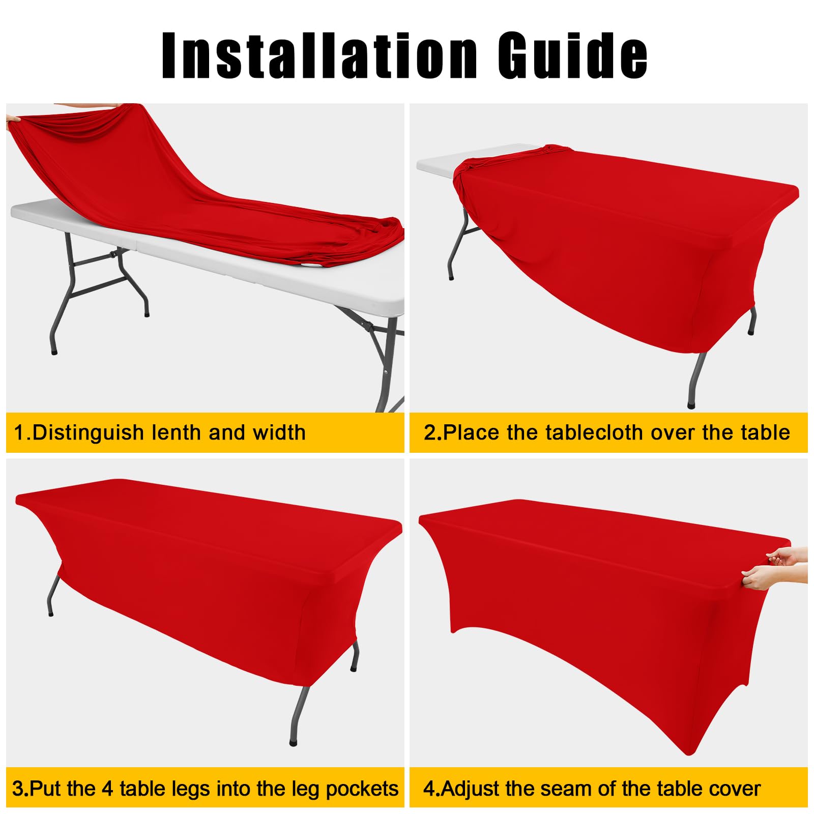Smiry tablecloth with chair showing size and scale for event planning benefit