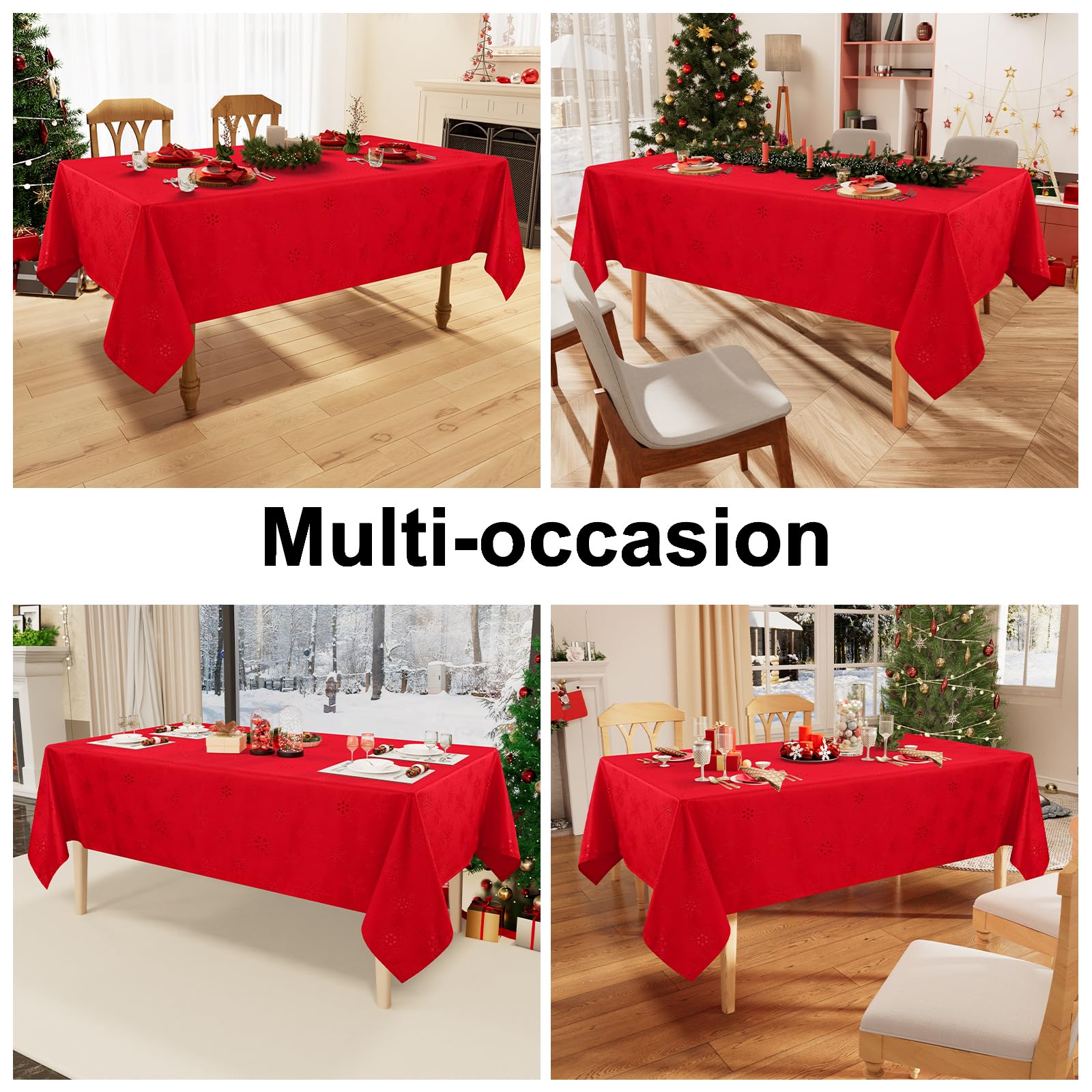 Smiry tablecloth on table with chairs for scale and fit visualization