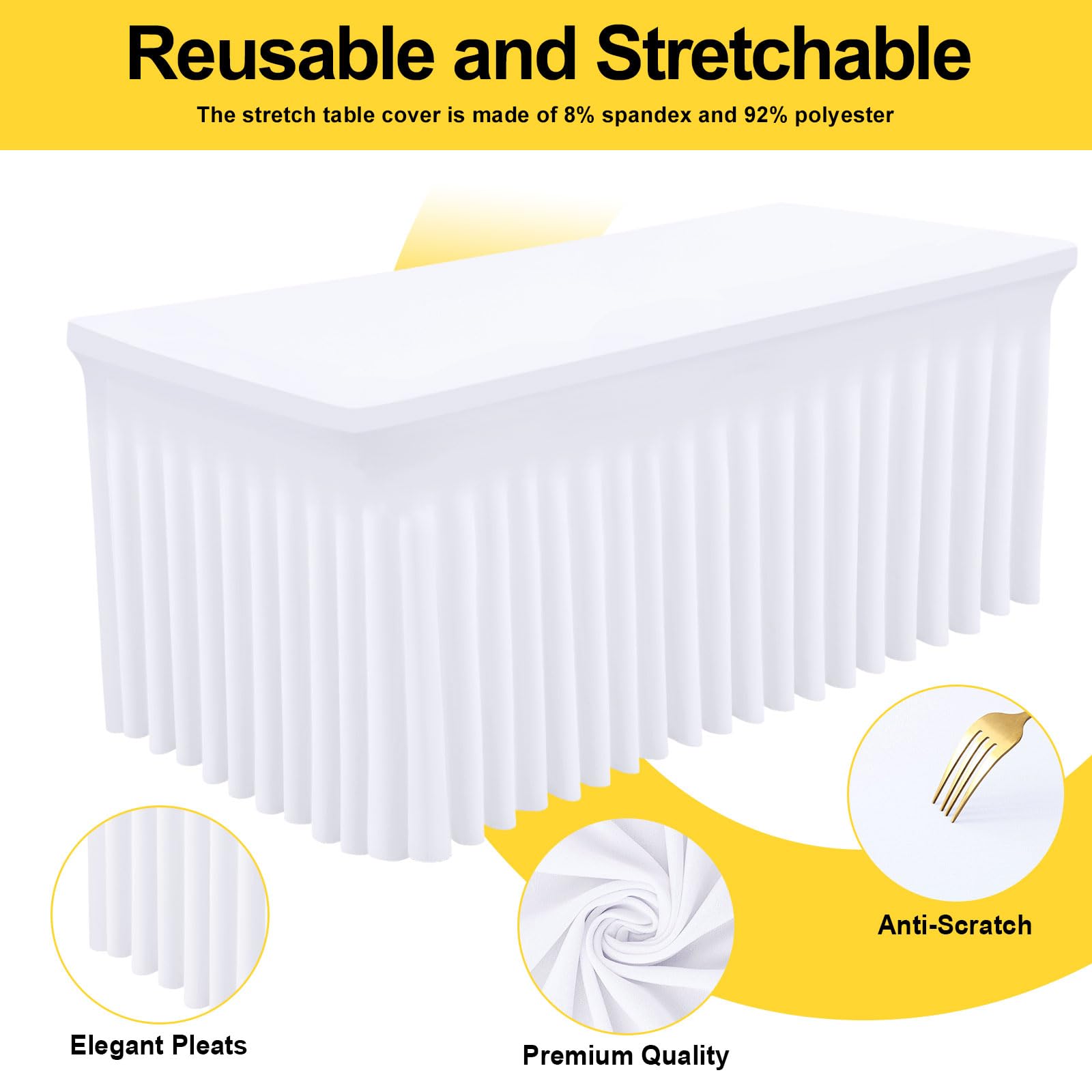 Smiry skirt reaching floor concealing storage for clean presentation benefit
