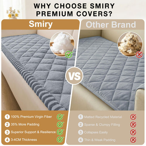 Smiry couch cover in use with dog resting, protects upholstery