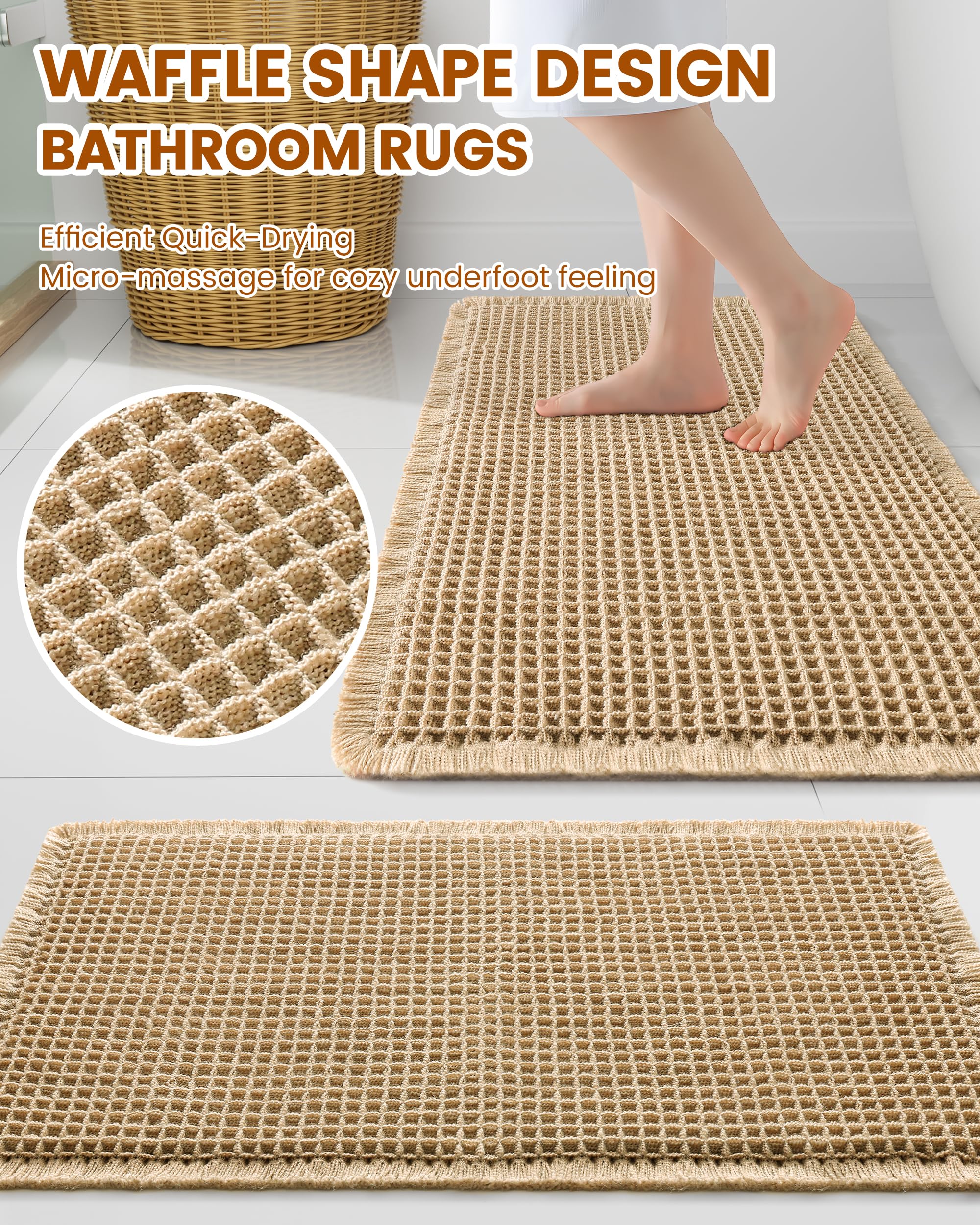 Smiry closeup of waffle texture displaying absorbent loops and breathable comfort