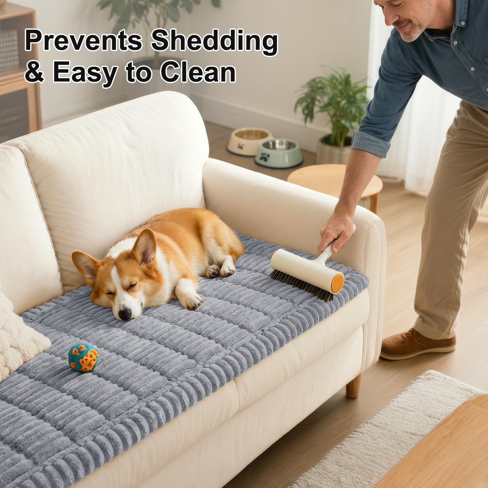 Smiry washing machine ready showing easy-care, machine-washable fabric