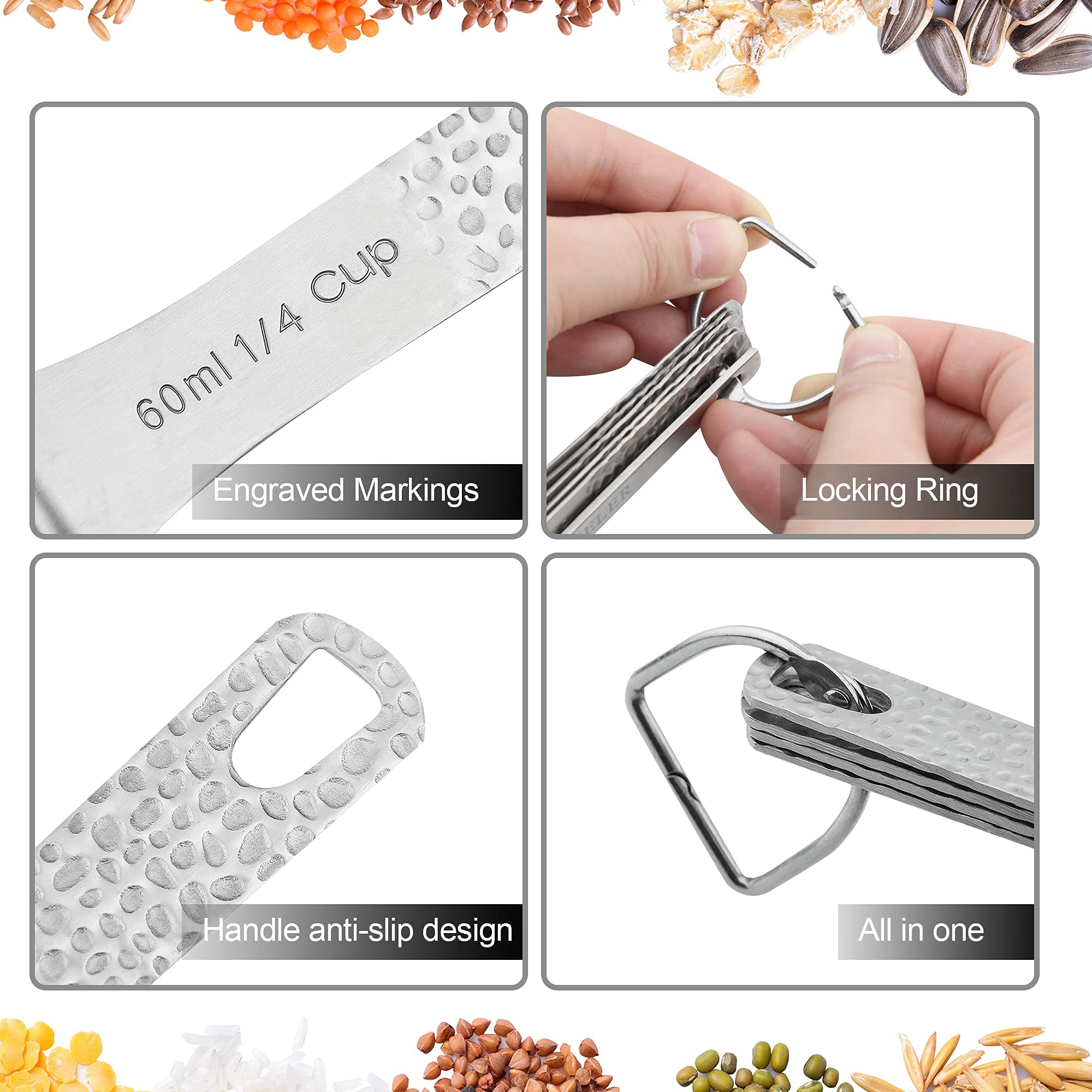 Smithcraft locking rings holding cups and spoons together for secure storage