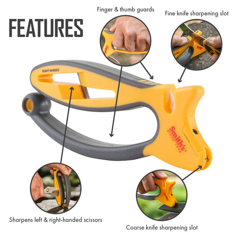 Smith's Jiffy-Pro sharpening a pocket knife outdoors for reliable field maintenance