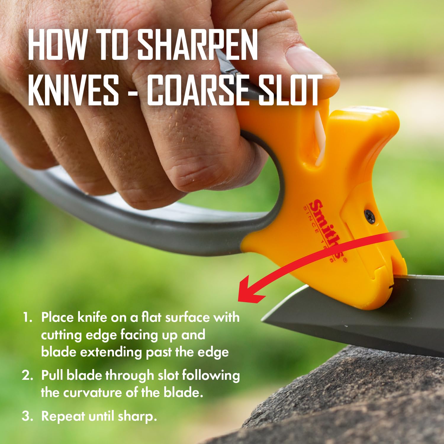 Smith's Jiffy-Pro sharpening large shears to restore clean cutting on game