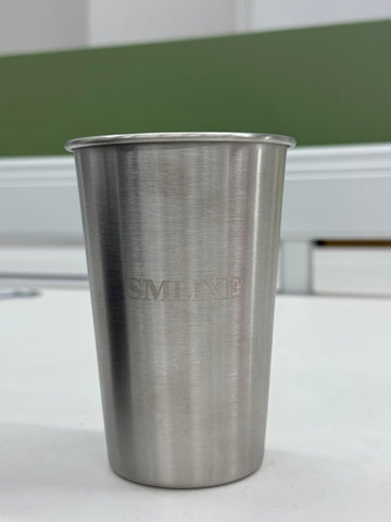 SMLIXE cup held in hand showing 16oz capacity and comfortable grip