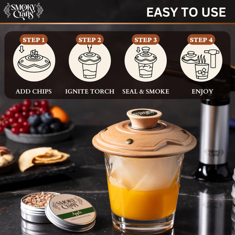 Smoky Crafts complete kit in gift box ready to present as elegant barware present