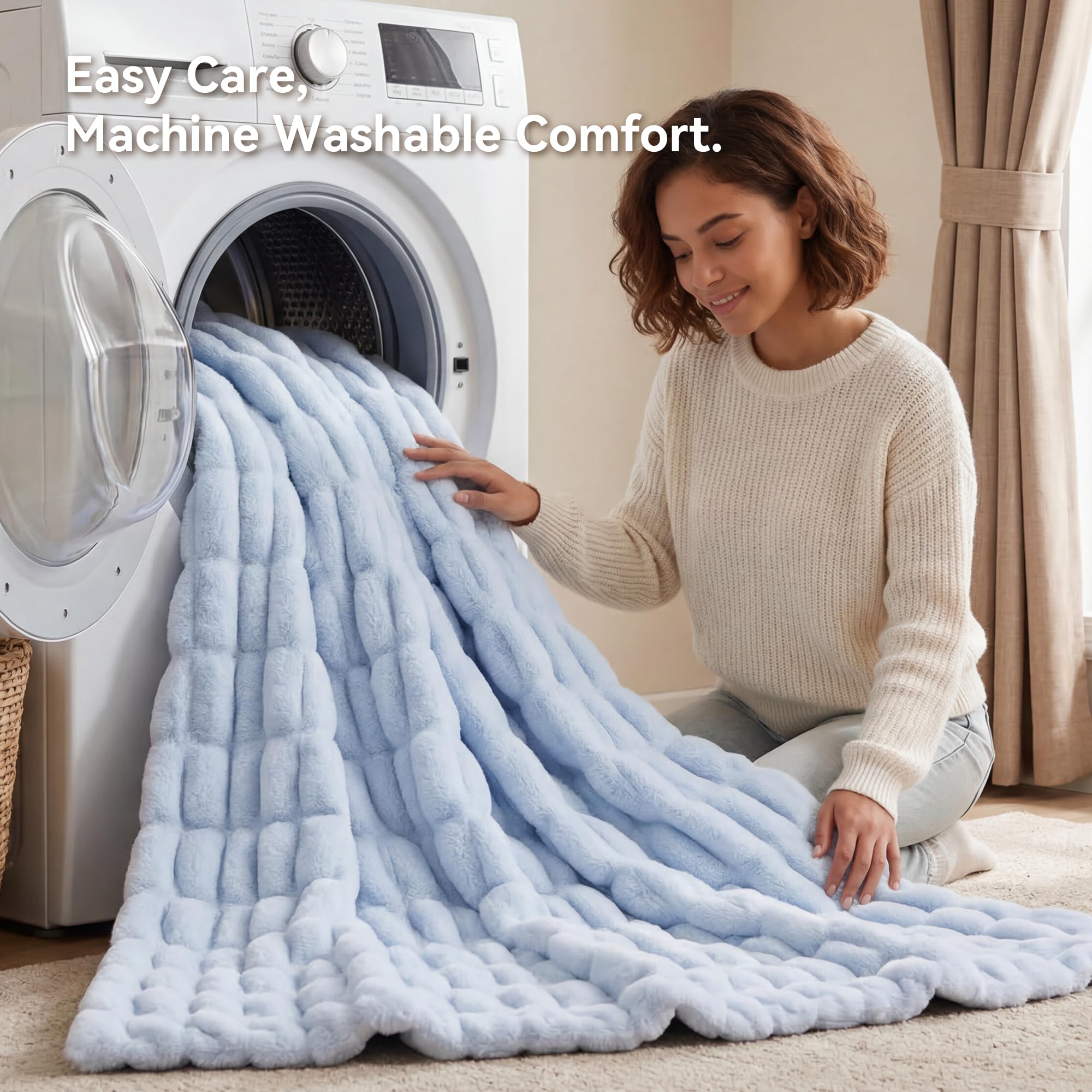 Smoofy wrapped around person showing warmth and lightweight feel for on-the-go comfort