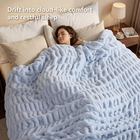 Smoofy draped over sofa demonstrating decorative styling and cozy living room benefit