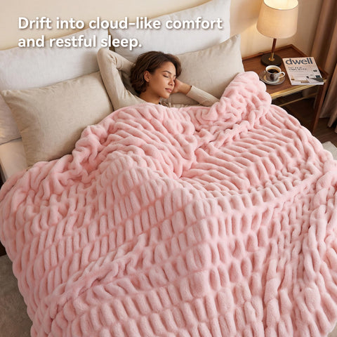 Smoofy folded on bed illustrating compact 50x60 size and neat storage advantage