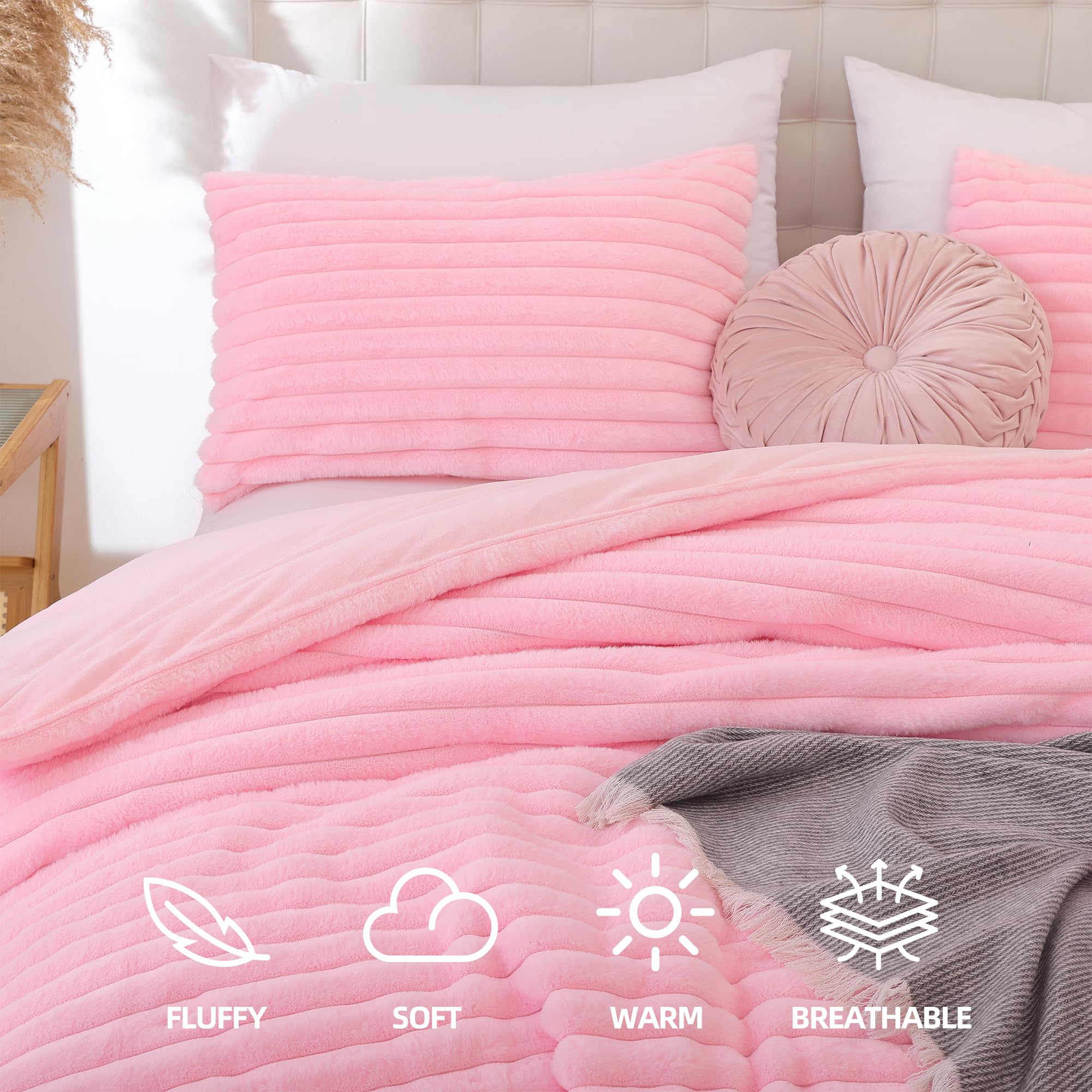 Smoofy close-up fabric texture highlighting softness and elegant stripes