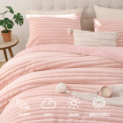 Smoofy close-up of micro-mink texture showing silky surface and soft feel