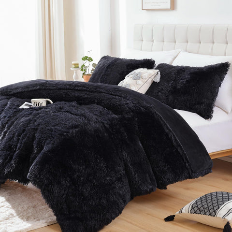 Smoofy front view comforter on bed showing plush look and instant room upgrade