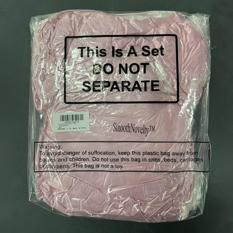 SmoothNovelty care label detail showing washing instructions for long-lasting softness