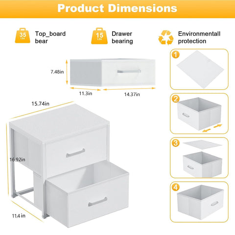 Smoproper stacked configuration demonstrating safe vertical space-saving benefit