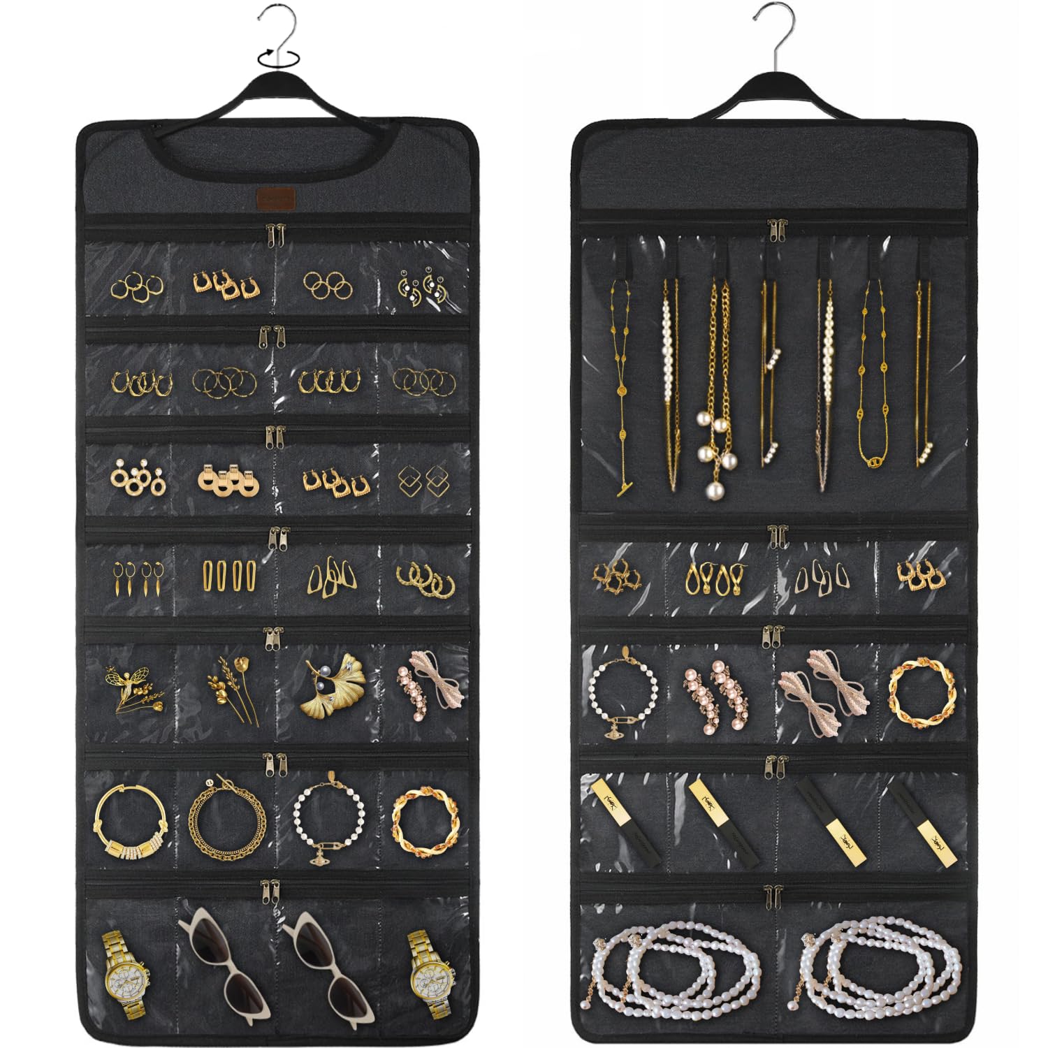SMRITI front view showing dual-sided organizer and large capacity benefit