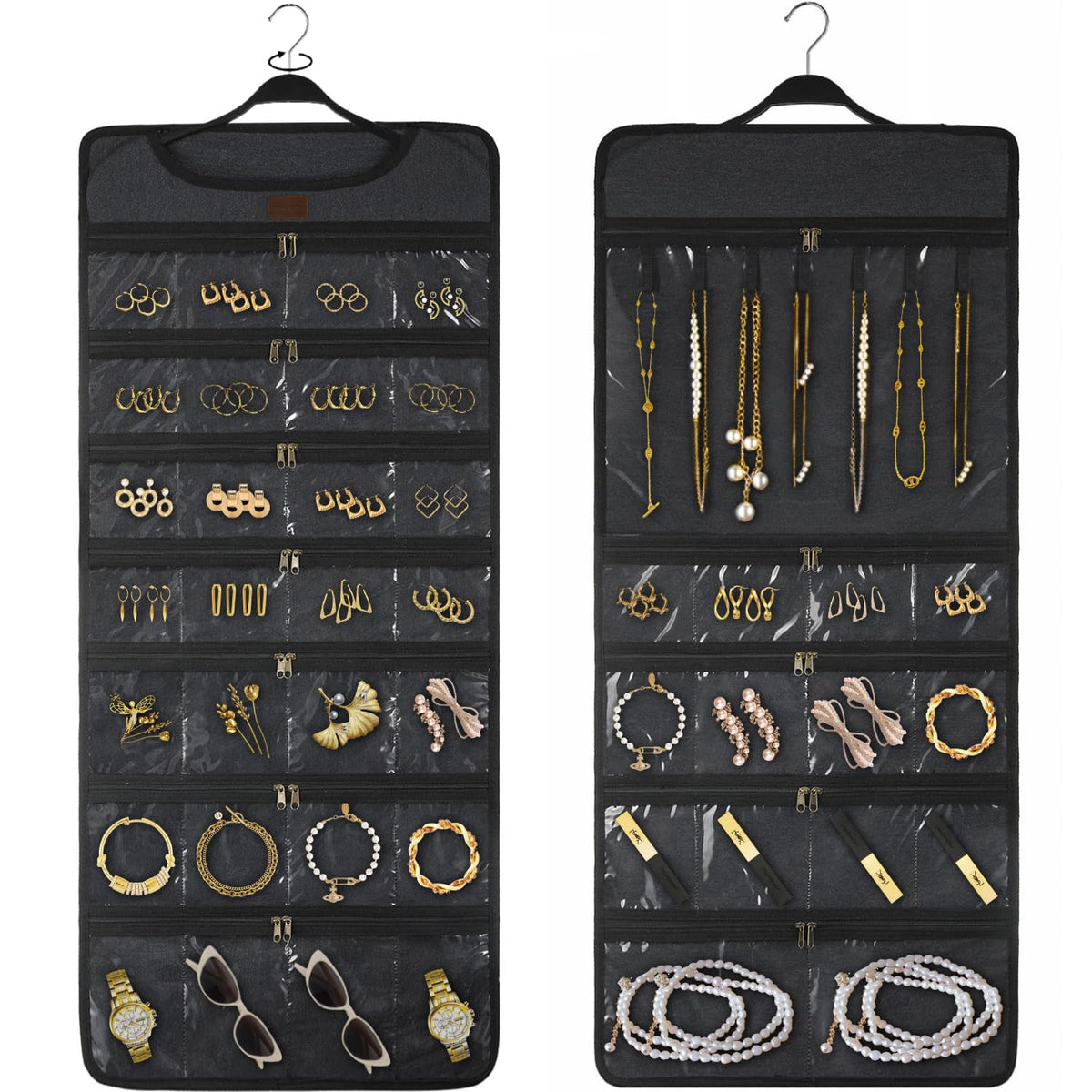 SMRITI front view showing dual-sided organizer and large capacity benefit