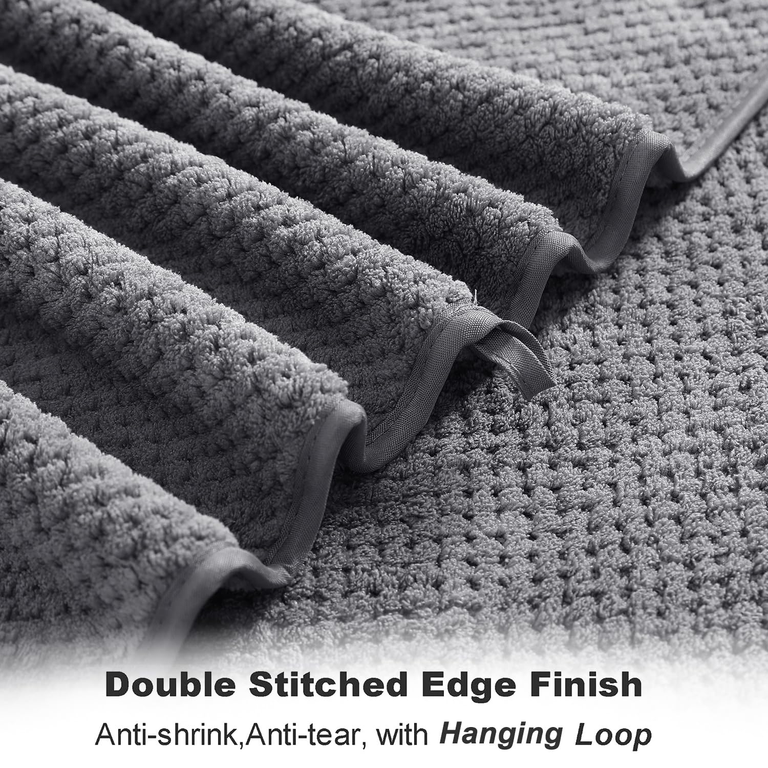 Smuge stack of folded sheets in closet showing space-saving and neat storage benefit