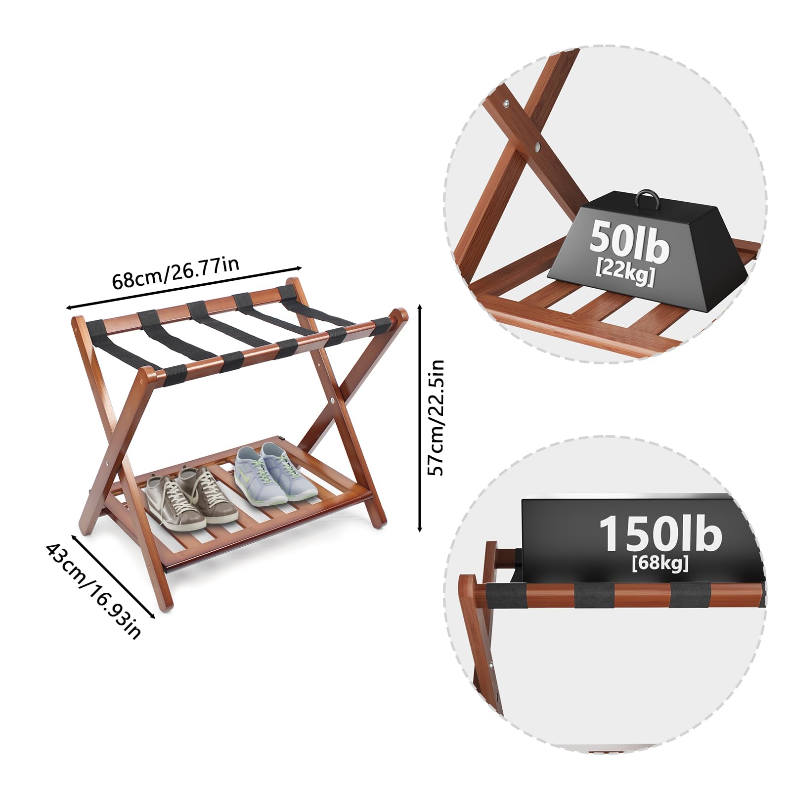 Smuxee lower shelf with shoes showing extra storage and organization benefit