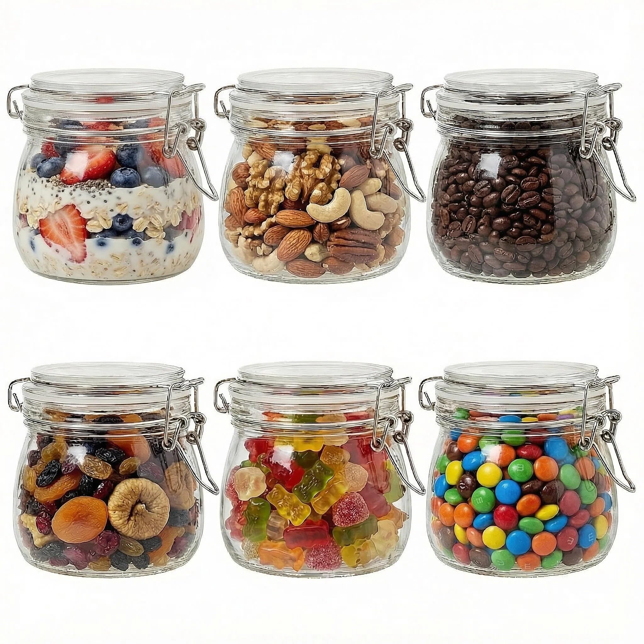 Snaiio front view of 6-pack jars showing organization benefit