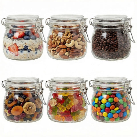 Snaiio front view of 6-pack jars showing organization benefit