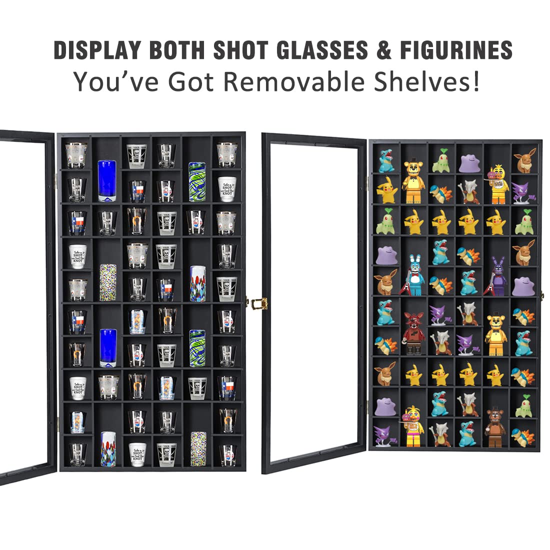 Snail removable shelf detail showing adjustable shelving for varied glass heights benefit