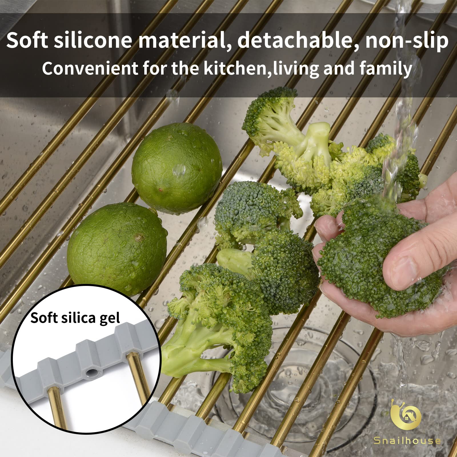 Snailhouse used as trivet under hot pan protecting countertop surface