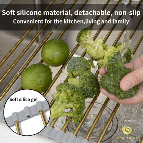 Snailhouse used as trivet under hot pan protecting countertop surface