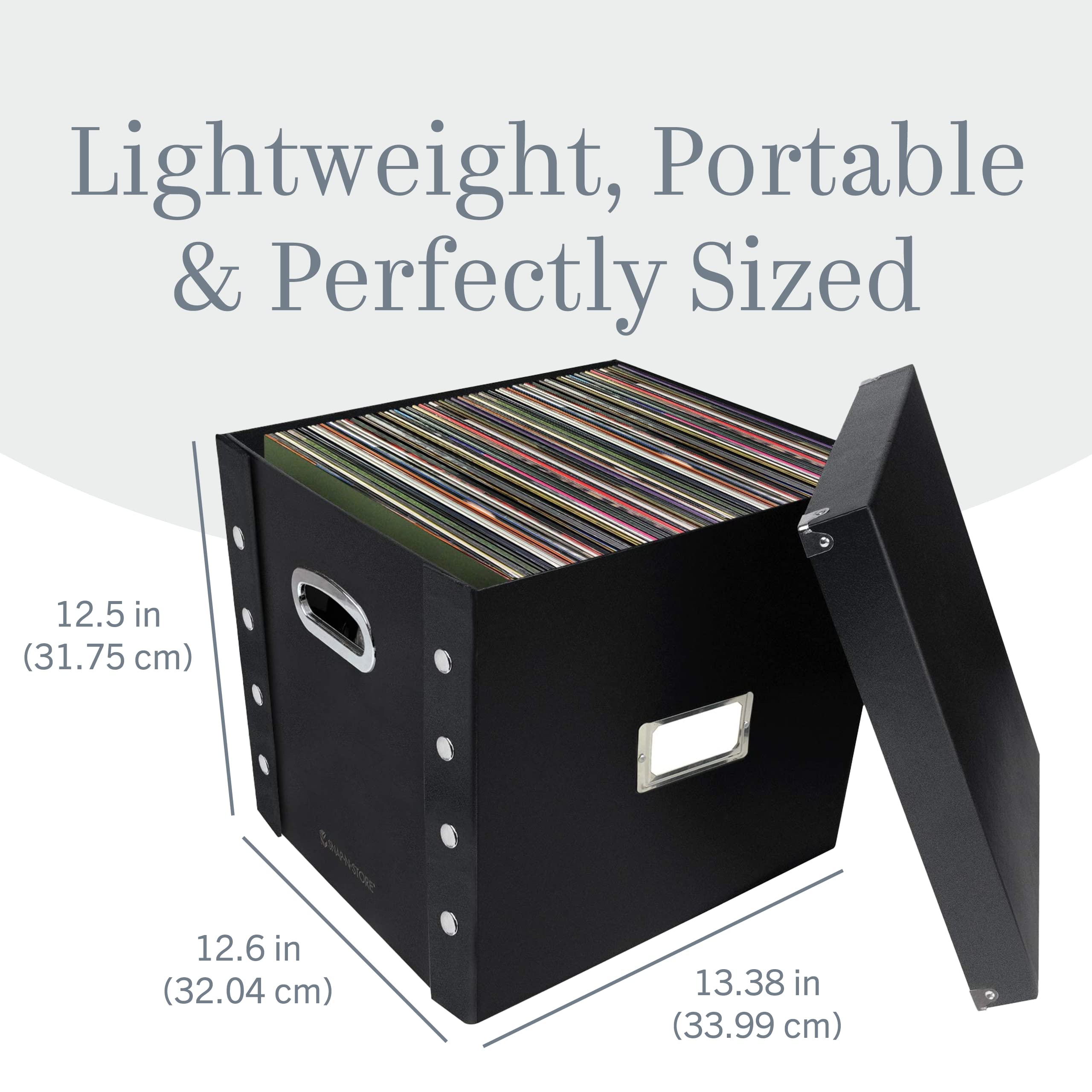 Snap-N-Store placed by turntable portraying attractive storage and quick access