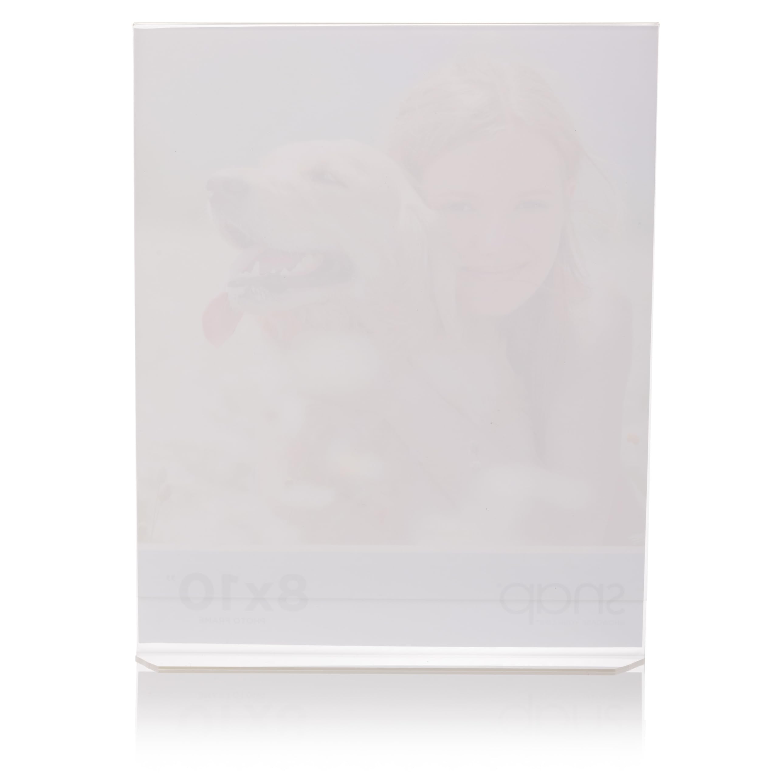 Snap frame with photo inserted showing borderless presentation benefit