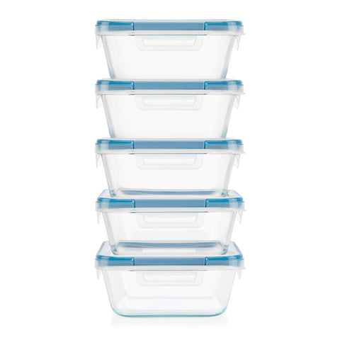 Snapware held in hand for size comparison and portion guidance