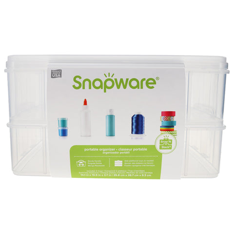 Snapware open trays displaying removable compartments for easy organization
