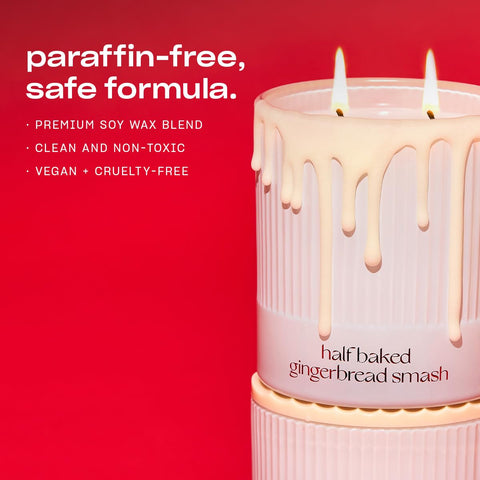 Snif candle held in hand for size comparison and easy tabletop placement