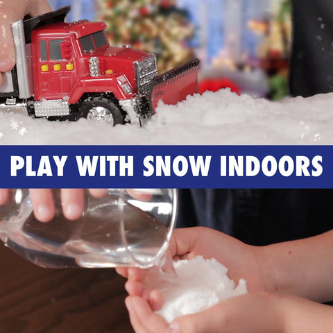 Snow in Seconds packaging label close-up showing product features clearly