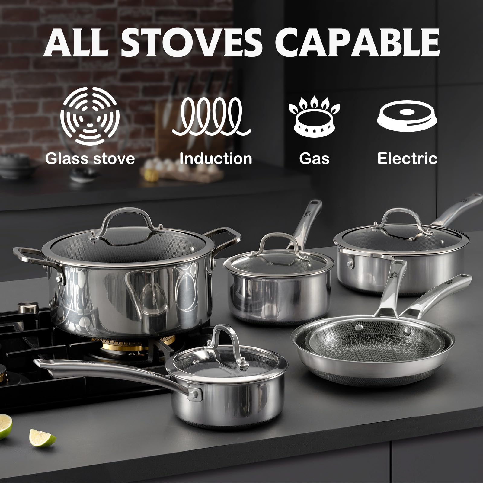 SNOWCLAD braiser cooking on induction stove, fast even heating and consistent results