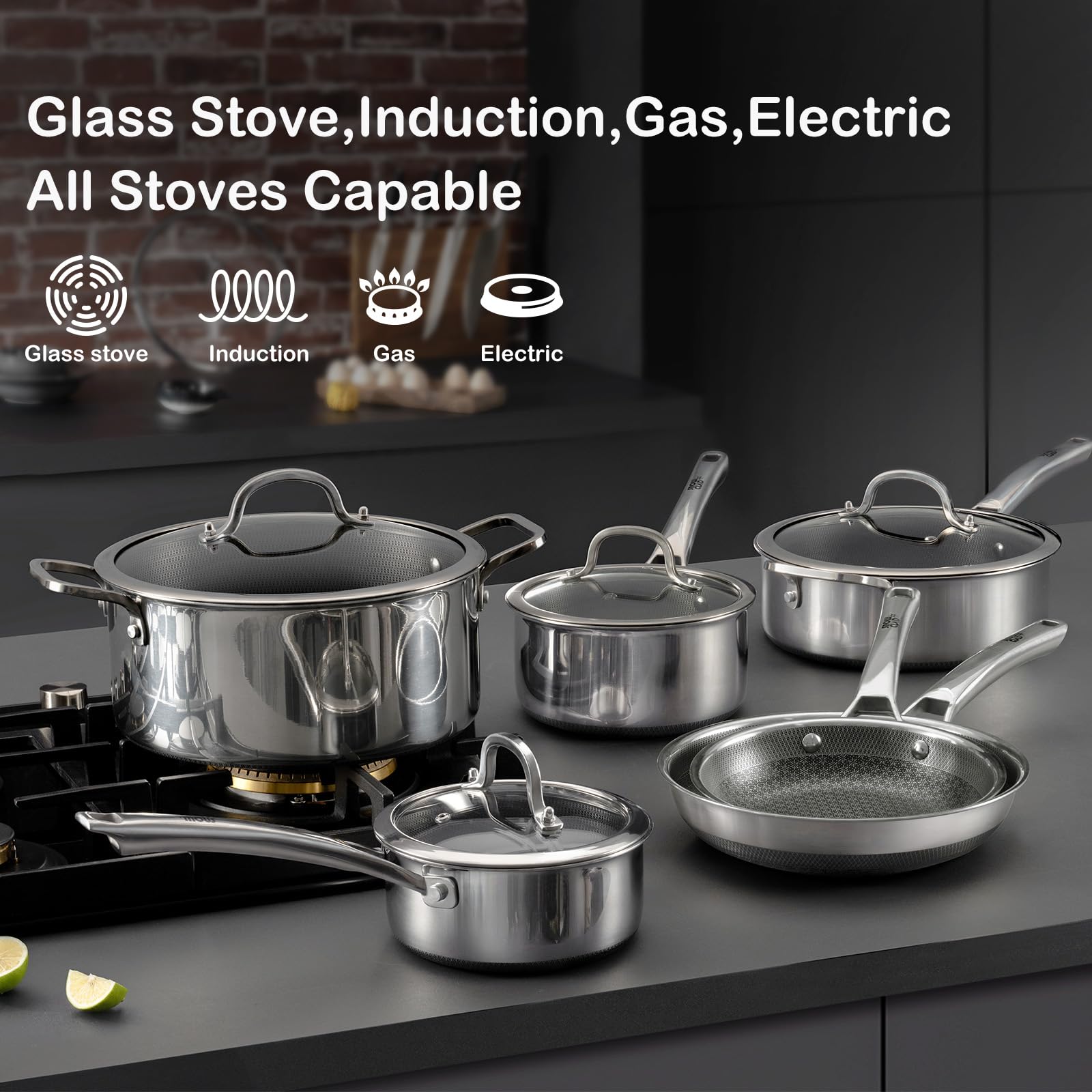 SNOWCLAD size comparison showing 1.5QT and 2.5QT for versatile cooking portions