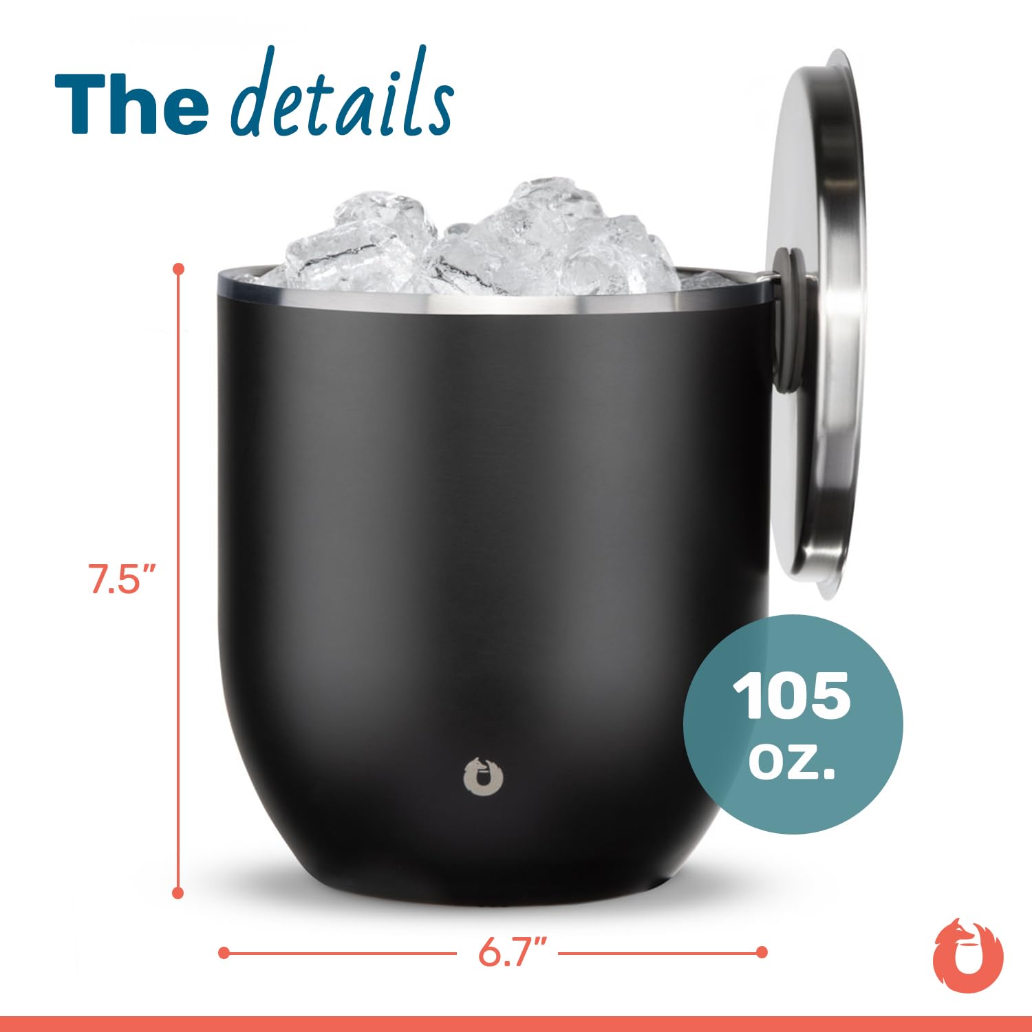 Snowfox Plus floating lid detail showcasing handy side holder for clean serving