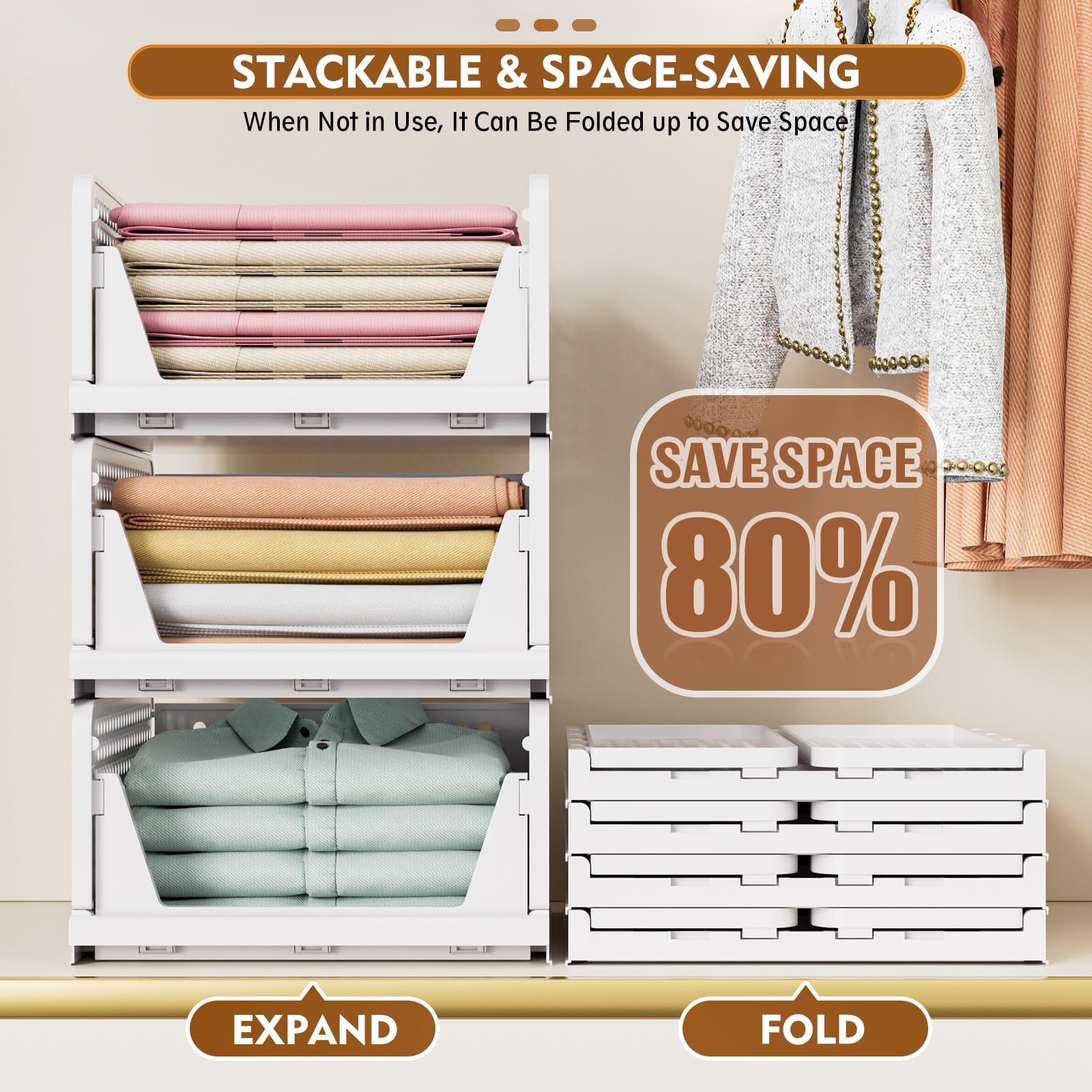 SNSLXH bin holding towels and sweaters showing tidy organization