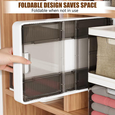 SNSLXH bins folded flat to show space-saving benefit when stored unused