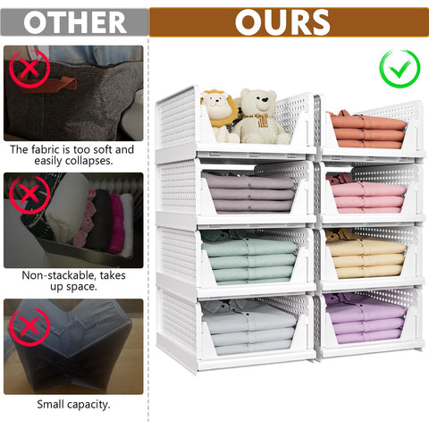 SNSLXH folded flat bin demonstrating compact, space-saving storage