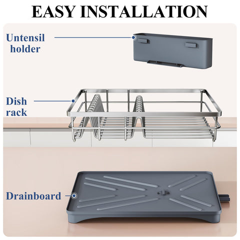 SNTD loaded rack with plates bowls and glasses drying faster and neatly