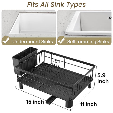 SNTD side profile highlighting angled drainboard for no-mess drying