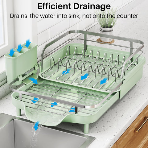 SNTD angled drip tray and raised spout directing water to sink for clean counters