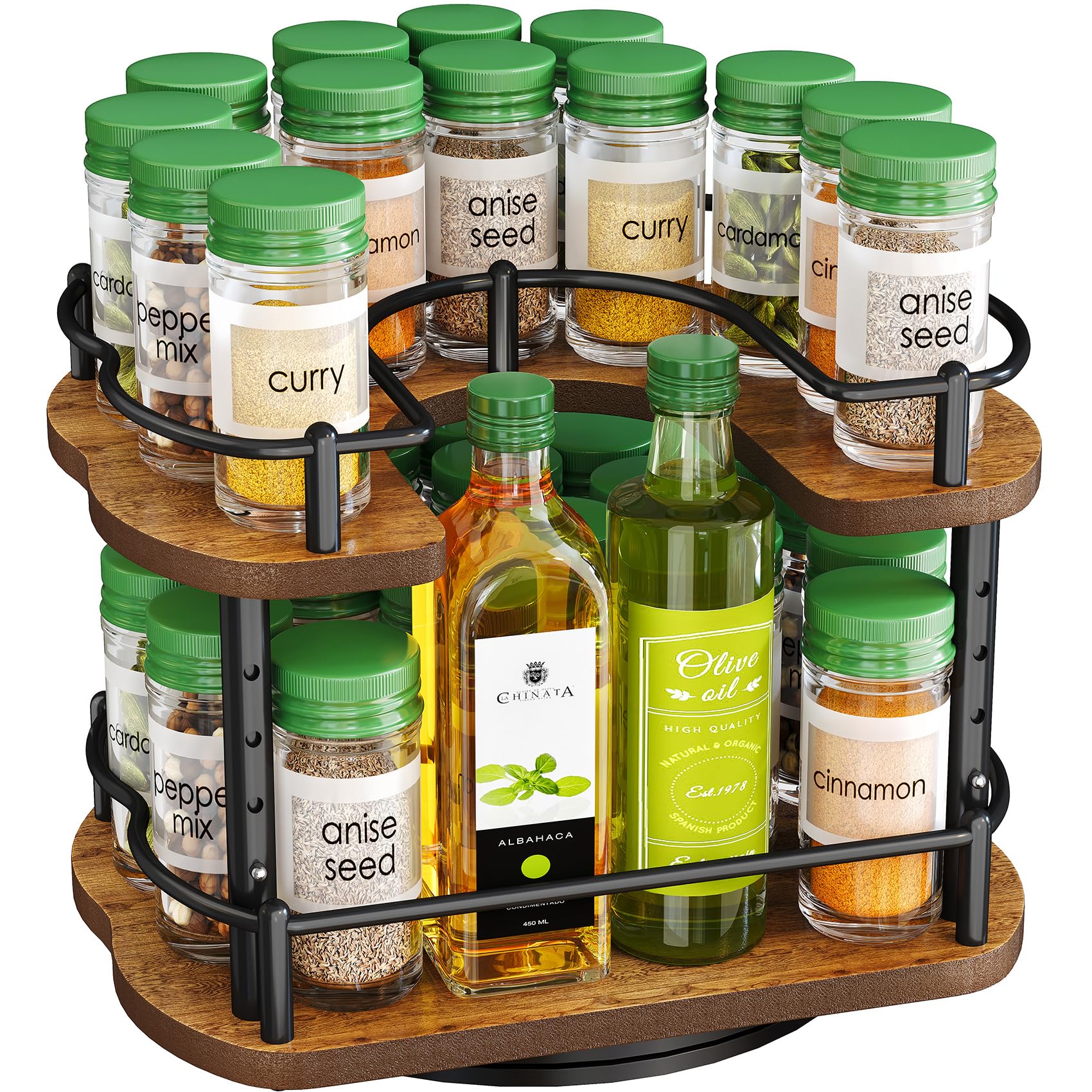 SNTD front view showing compact spice rack for organized cabinets