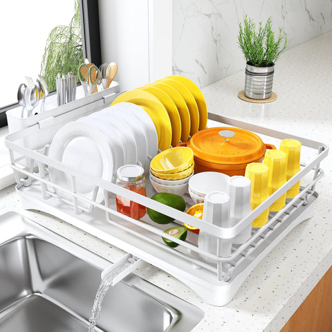 SNTD front view of white rack showing compact footprint and tidy organization benefit