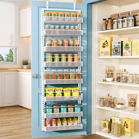 SNTD front view showing full eight-tier organizer and space-saving benefit