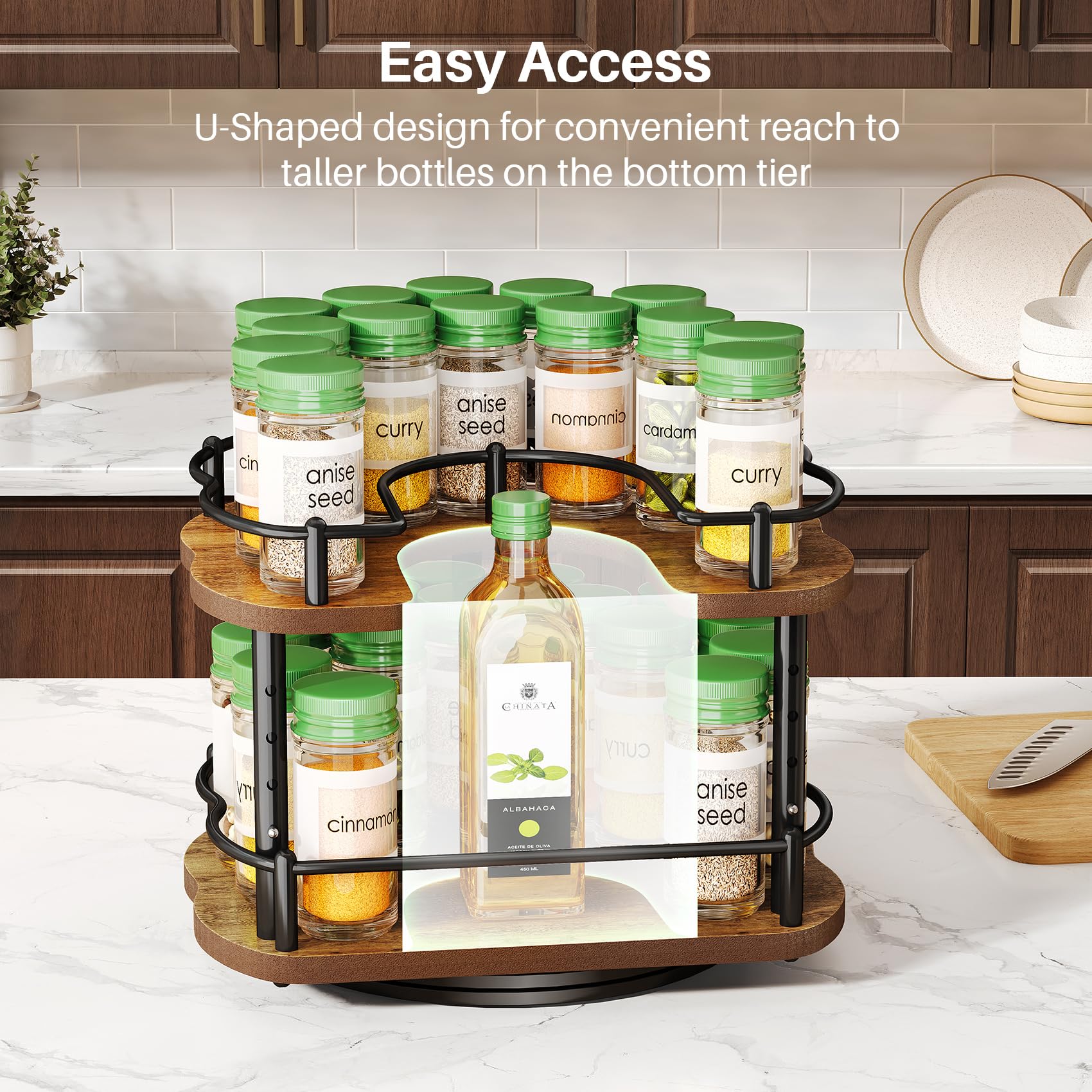SNTD installed inside wall cabinet for easy access to spices