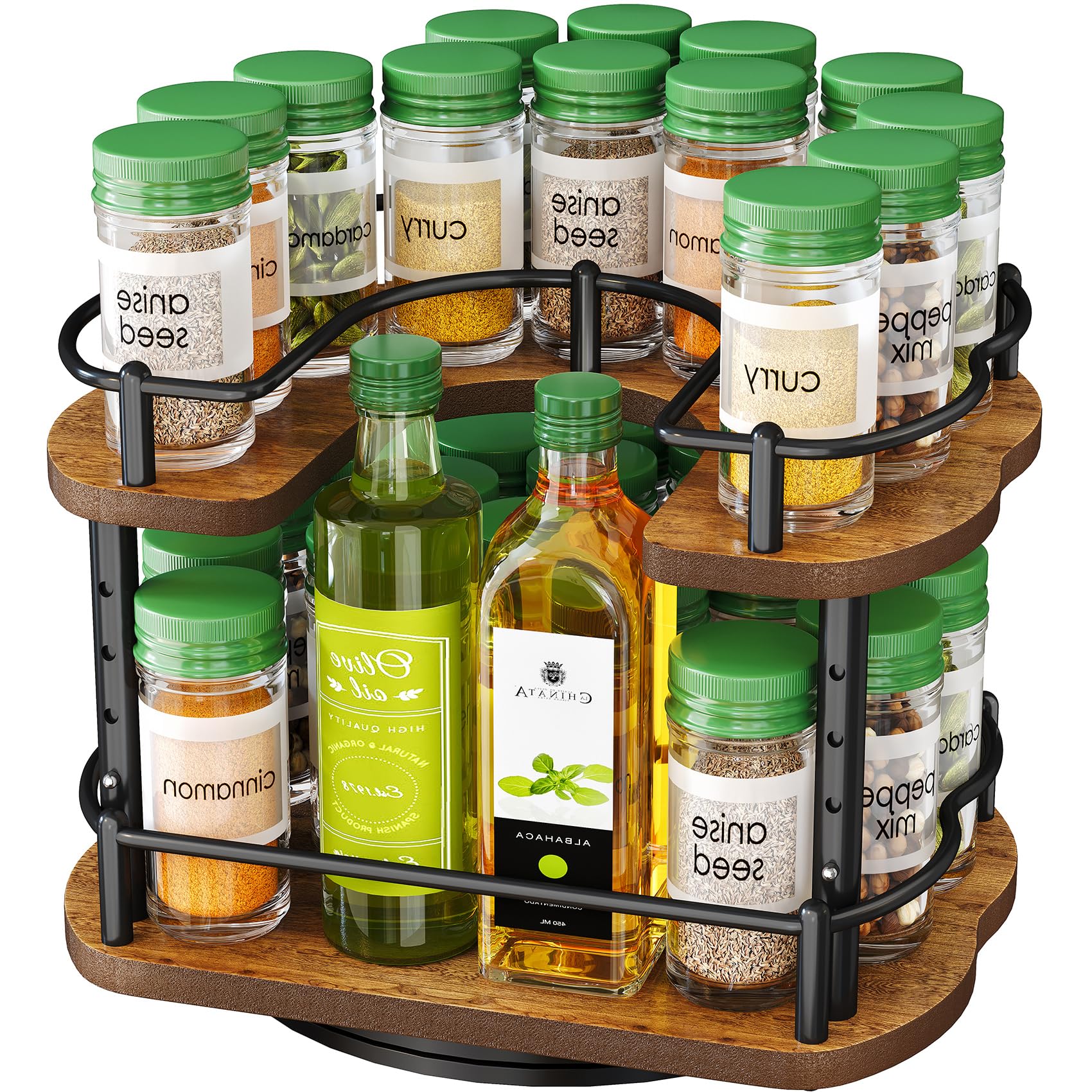 SNTD on kitchen counter styled for tidy spice display and access